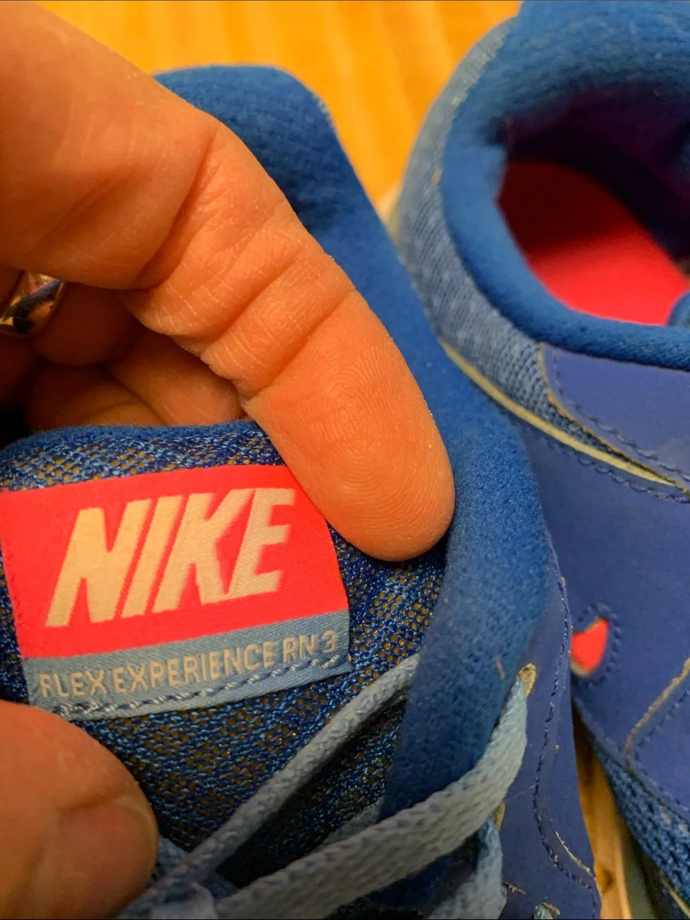 Women’s Nike Flex Experience RN 3 Blue Running Sneakers with Pink Swoosh